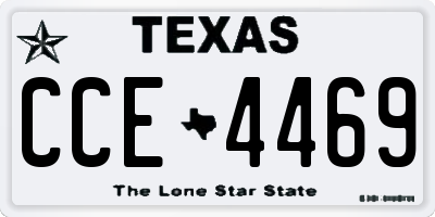 TX license plate CCE4469