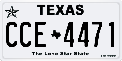TX license plate CCE4471