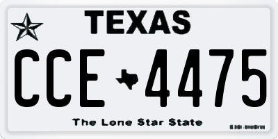 TX license plate CCE4475