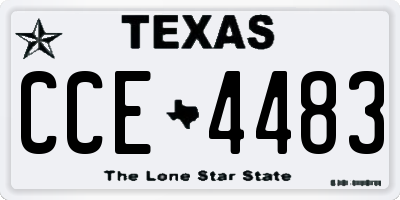 TX license plate CCE4483