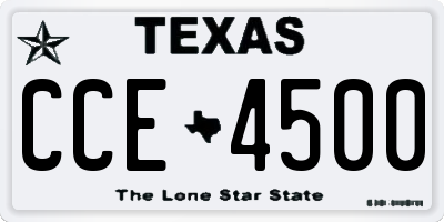 TX license plate CCE4500