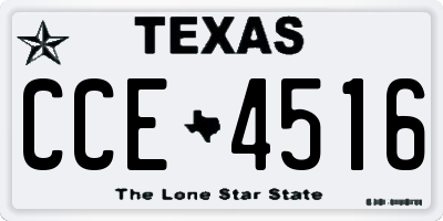 TX license plate CCE4516