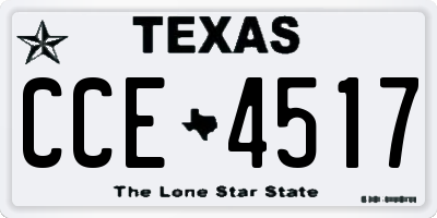 TX license plate CCE4517