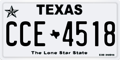 TX license plate CCE4518