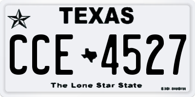 TX license plate CCE4527