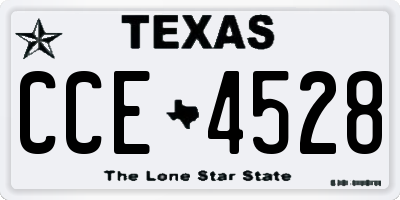 TX license plate CCE4528