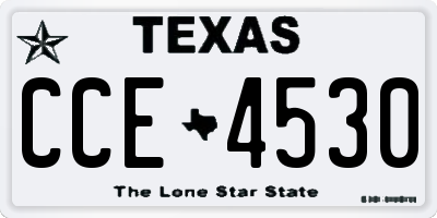 TX license plate CCE4530