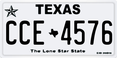 TX license plate CCE4576