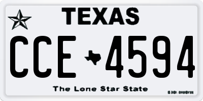 TX license plate CCE4594