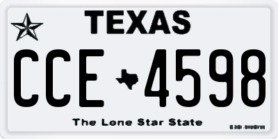 TX license plate CCE4598