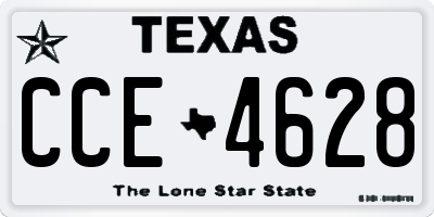 TX license plate CCE4628