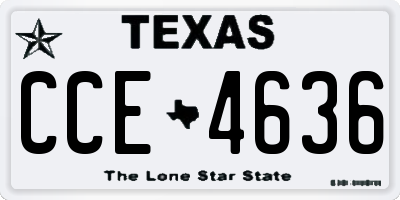 TX license plate CCE4636