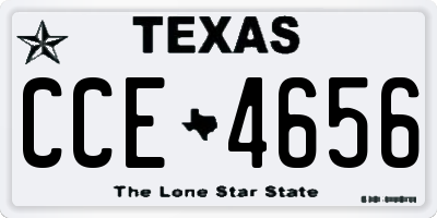TX license plate CCE4656