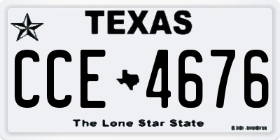 TX license plate CCE4676