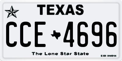 TX license plate CCE4696