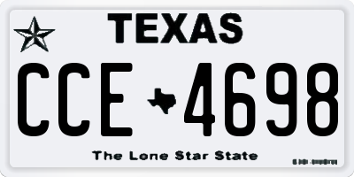 TX license plate CCE4698