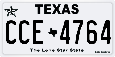 TX license plate CCE4764