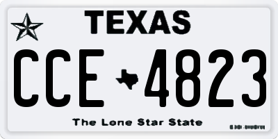 TX license plate CCE4823