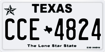 TX license plate CCE4824
