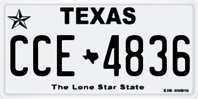 TX license plate CCE4836