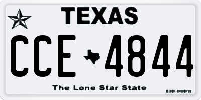 TX license plate CCE4844