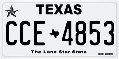 TX license plate CCE4853