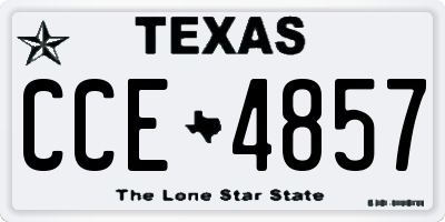 TX license plate CCE4857