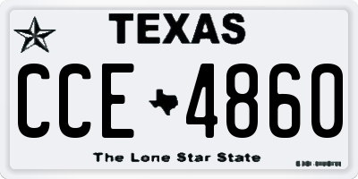 TX license plate CCE4860