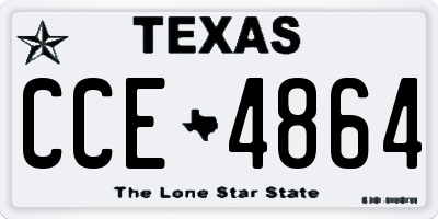 TX license plate CCE4864