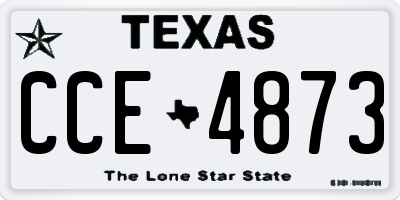 TX license plate CCE4873