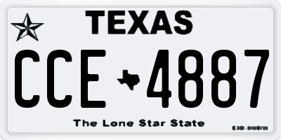 TX license plate CCE4887