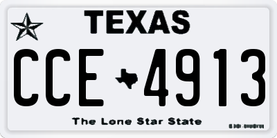 TX license plate CCE4913