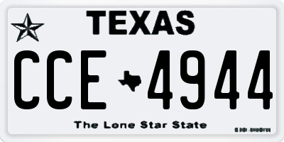 TX license plate CCE4944