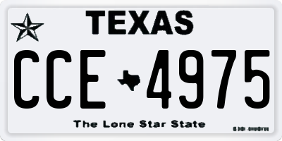TX license plate CCE4975