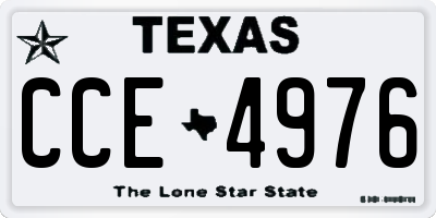 TX license plate CCE4976