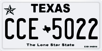 TX license plate CCE5022