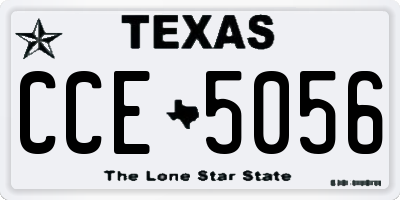 TX license plate CCE5056