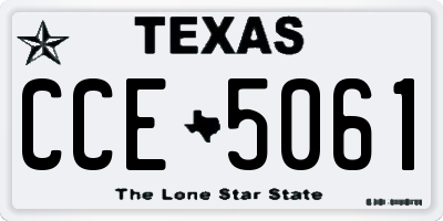 TX license plate CCE5061