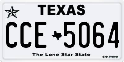 TX license plate CCE5064
