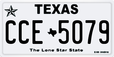 TX license plate CCE5079