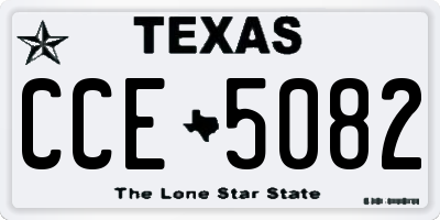 TX license plate CCE5082