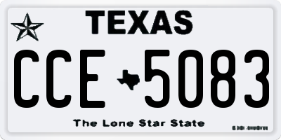 TX license plate CCE5083