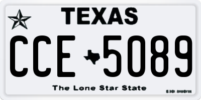 TX license plate CCE5089