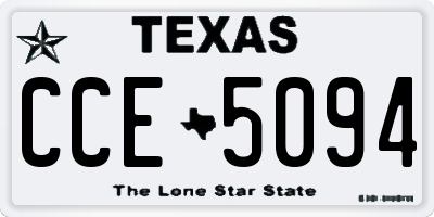 TX license plate CCE5094