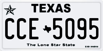 TX license plate CCE5095