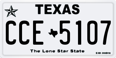 TX license plate CCE5107