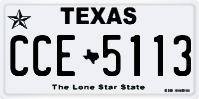 TX license plate CCE5113