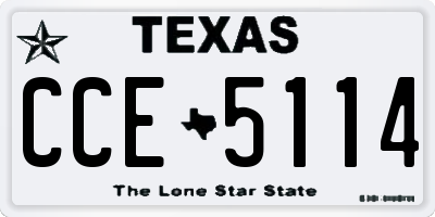 TX license plate CCE5114