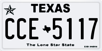 TX license plate CCE5117