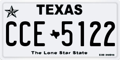 TX license plate CCE5122